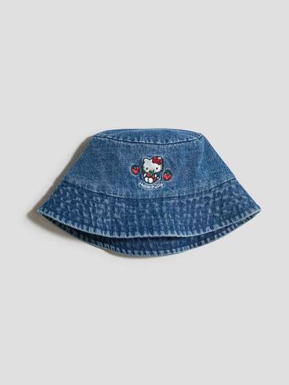 H&M Embroidered
                    Denim Bucket Hat
