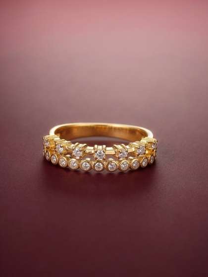 MAEJOY Eternity Lab
                        grown diamond 92.5 Sterling Silver 18KT Rhodium
                        plated stack ring