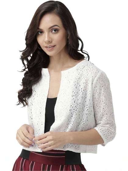 DNA crafted with
                        love Women Crop Shrug