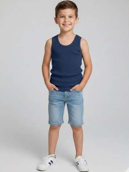 Moda Rapido Boys Cotton
                    Round Neck Vest
