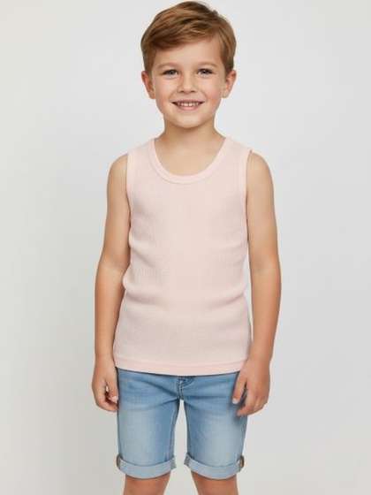 Moda Rapido Boys Cotton
                    Round Neck Innerwear Vest