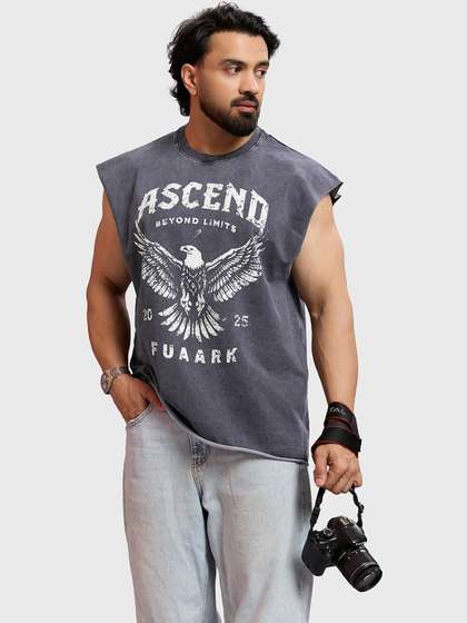 FUAARK Men Oversized
                        Fit Cotton Innerwear Vests