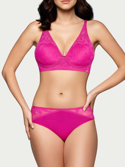 Enamor BambooBliss
                        Lace Trim Brief Mid Rise 3/4th Back Coverage -
                        IP25