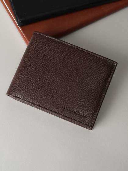 Peter England Men
                    Textured Leather Wallets