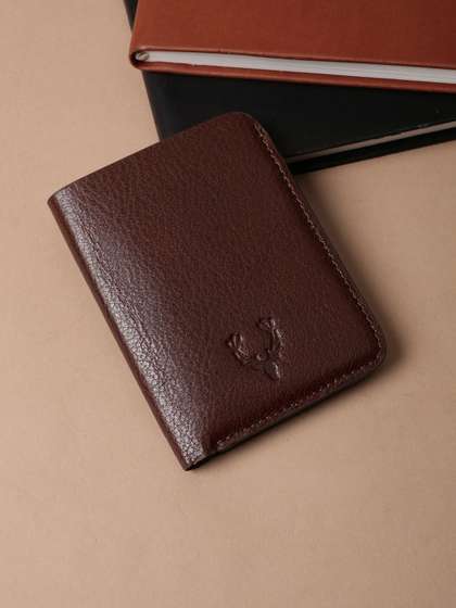 Allen Solly Men Textured
                    Leather Wallets