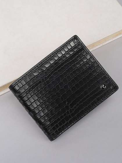 Van Heusen Men Textured
                    Leather Wallets