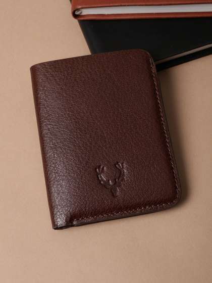 Allen Solly Men Textured
                    Leather Wallets