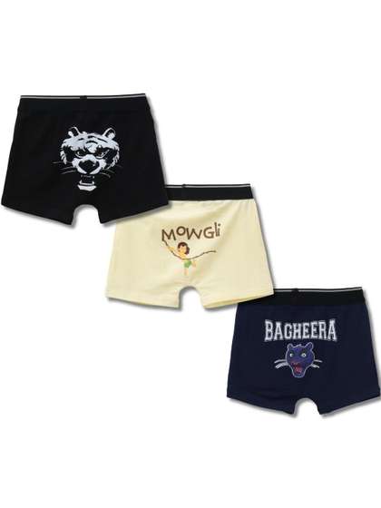 Button Bear Boys Pack of
                    3 Cotton Printed Trunks