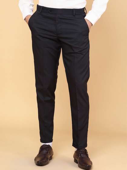 V-Mart Men Solid
                        Poly Viscose Formal Trousers