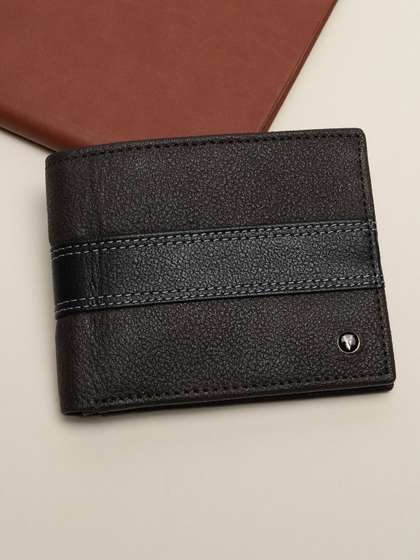 Van Heusen Men
                      Colourblocked Leather Wallets