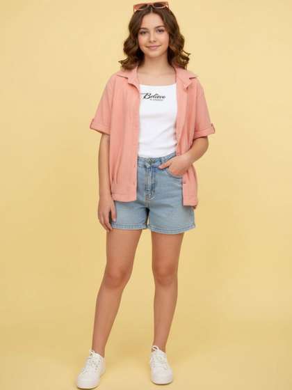 V-Mart Mandarin Collar
                    Cotton Top