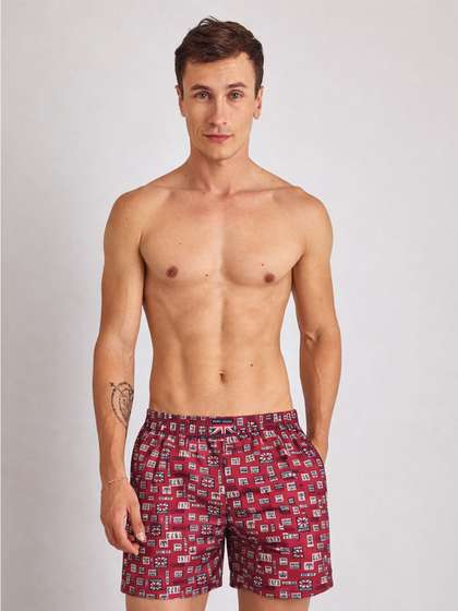 Pepe Jeans Men
                      Geometric Printed Breathable Cotton Boxers