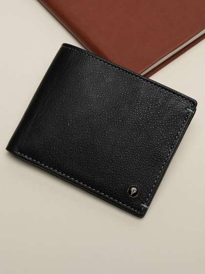 Van Heusen Men Textured
                    Leather Wallets