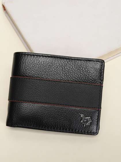 Van Heusen Men Textured
                    Leather Wallets