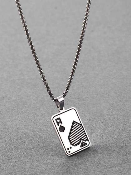 SALTY Stainless Steel
                    Ace Pendant with Chain