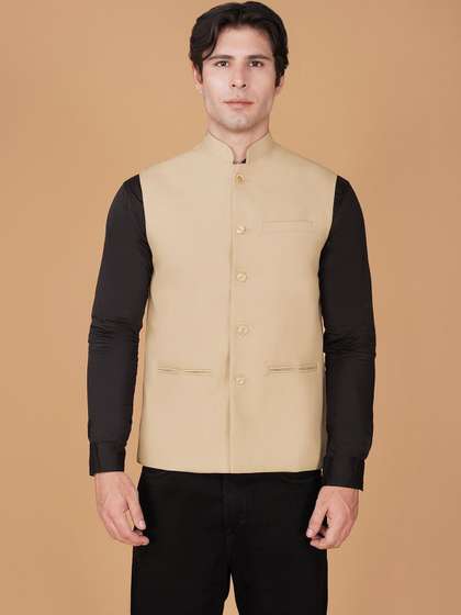 DEIFIC Pure Cotton
                        Woven Nehru Jackets
