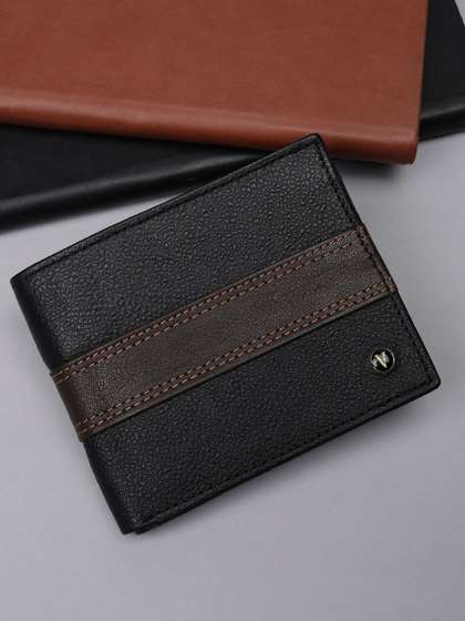 Van Heusen Men
                    Colourblocked Leather Wallets