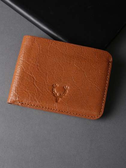 Allen Solly Men Textured
                    Leather Wallets