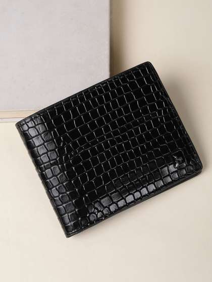 Van Heusen Men Textured
                    Leather Wallets