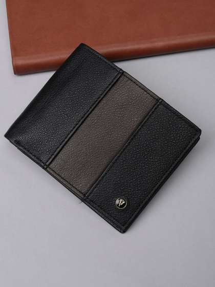 Van Heusen Men
                    Colourblocked Leather Wallets