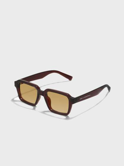 SAM & MARSHALL
                        Unisex Square Sunglasses with UV Protected Lens
                        TROY_BROWN_20047