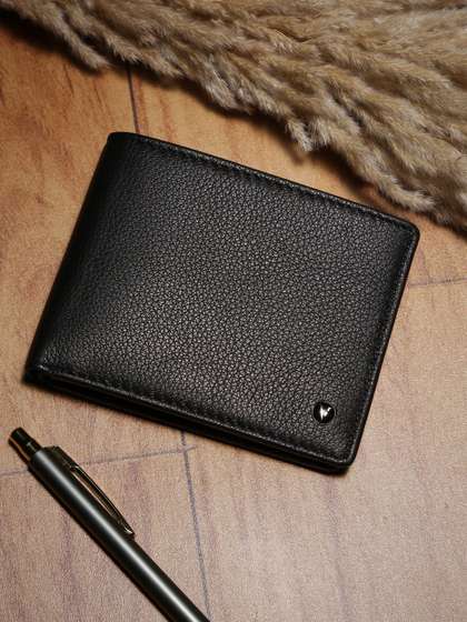 Van Heusen Men Textured
                    Leather Wallets
