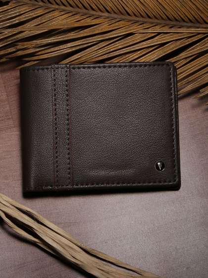 Van Heusen Men Textured
                    Leather Wallets