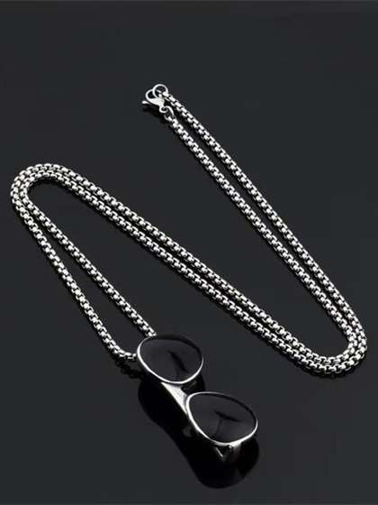SALTY Men Stainless
                      Steel Pendant with Chains