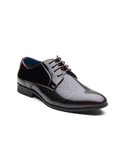 MICHAEL ANGELO Men
                        Textured Pointed Toe Formal Oxfords Shoes