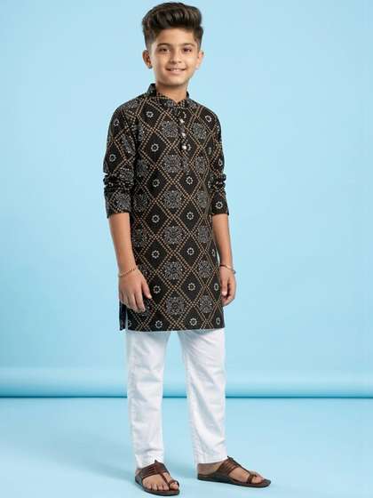 KiddoPanti Boys Printed
                    Regular Pure Cotton Kurta with Pyjamas