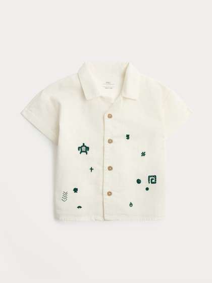 Marks & Spencer
                        Pure Cotton Aztec Embroidered Shirt