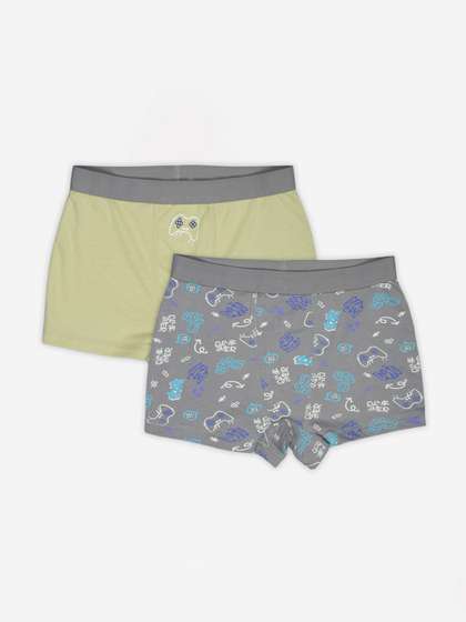 Pantaloons Junior Boys
                    Pack of 2 Cotton Assorted Printed Trunks