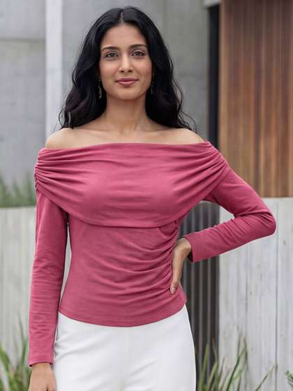 Selvia Off-Shoulder
                        Ruched Top
