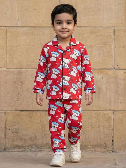 CLAP Unisex Kids Printed
                    Night suits