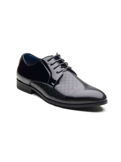 MICHAEL ANGELO Men
                        Textured Round Toe Lace-Ups Oxfords Formal
                        Shoes
