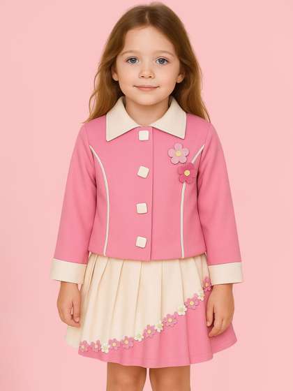 CUTECUMBER Girls
                        Embellished Shirt with Skirt