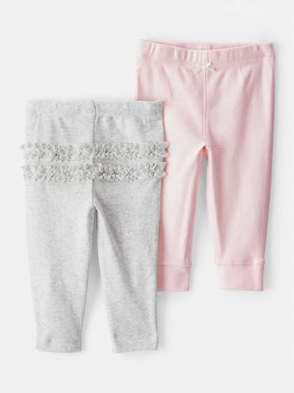Carter's Baby Girl
                    2-pack Ruffle-detail Cotton Pants