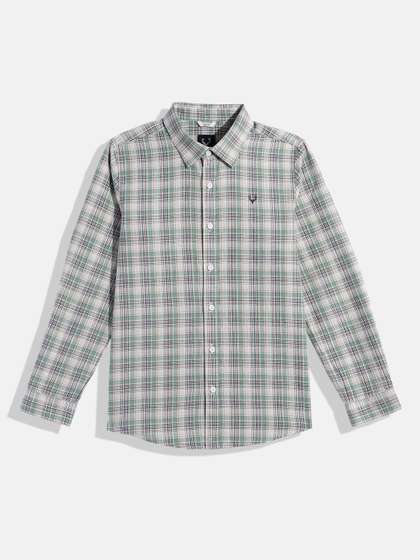 Allen Solly Junior
                      Boys Pure Cotton Sport Fit Checked Casual Shirt