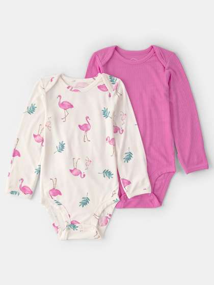 Carter's Infant Girls
                    Pack Of 2 Assorted Envelope Neck Long Sleeves
                    Bodysuit
