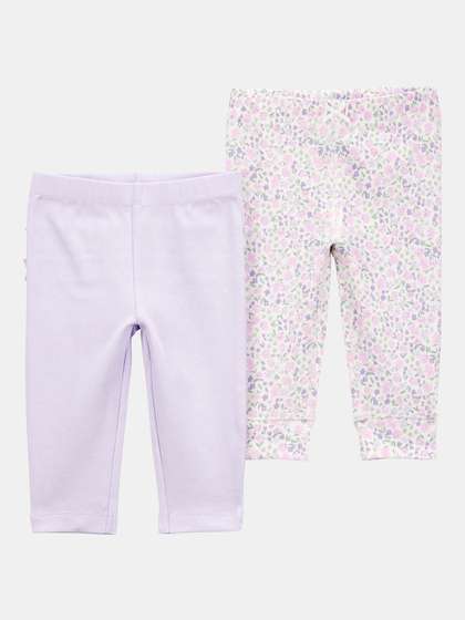Carter's Girls Pack Of 2
                    Assorted Cotton Relaxed Fit Mid-Rise Track Pants