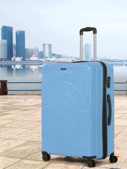 Teakwood Leathers
                        Unisex Textured Large Trolley Suitcase