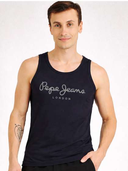 Pepe Jeans Printed
                        Enriched Cotton Gym Vest