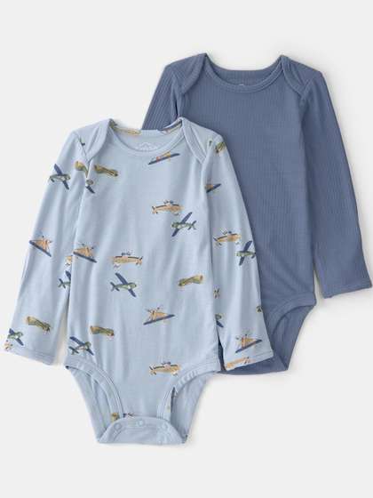 Carter's Infant Boys
                    Pack Of 2 Assorted Envelope Neck Long Sleeves
                    Bodysuit