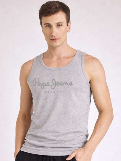 Pepe Jeans Printed
                          Enriched Cotton Gym Vest