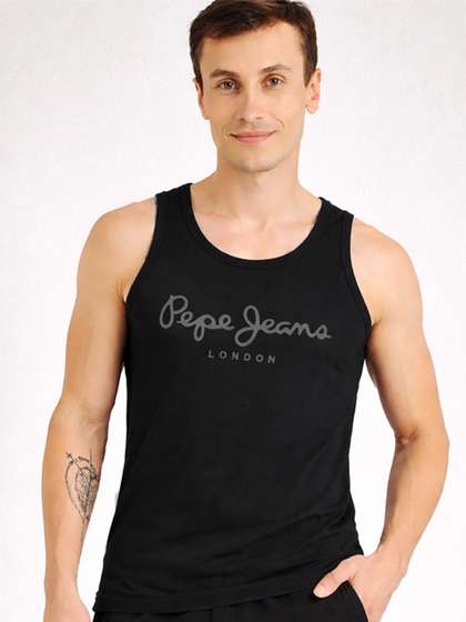 Pepe Jeans Printed
                      Enriched Cotton Gym Vest