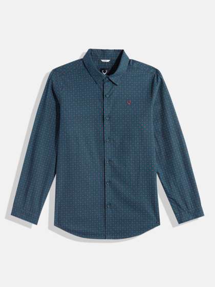 Allen Solly Junior Boys
                    Slim Fit Floral Printed Pure Cotton Casual Shirt