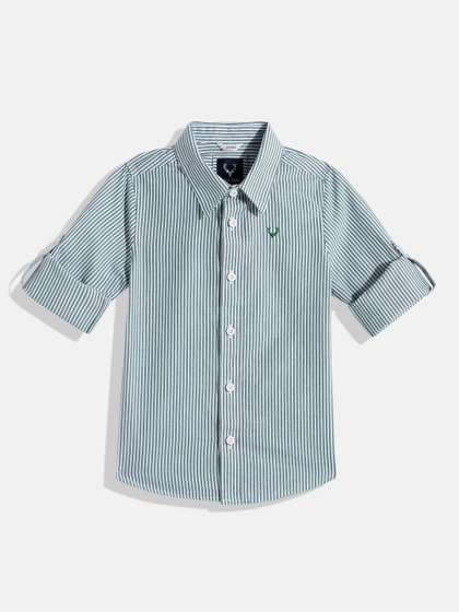 Allen Solly Junior Boys
                    Sport Vertical Stripes Roll-Up Sleeves Pure Cotton
                    Casual Shirt