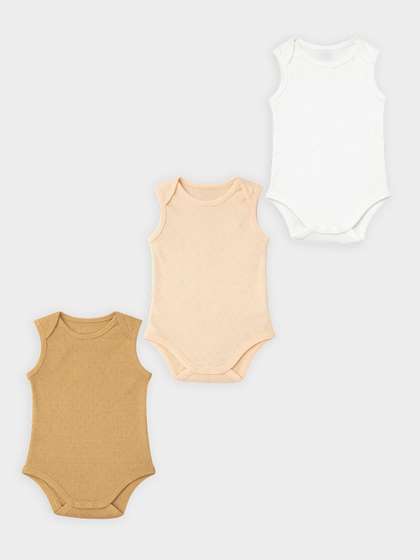 MiArcus Infants Kids
                    Pack Of 3 Round Neck Cotton Bodysuits