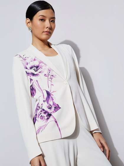 CODE by Lifestyle
                        Printed Notched Lapel Single-Breasted Blazers