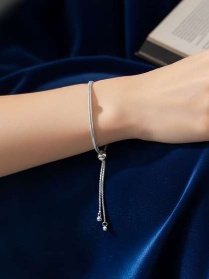 Anouk Women German
                        Silver Handcrafted Silver-Plated Charm Bracelet